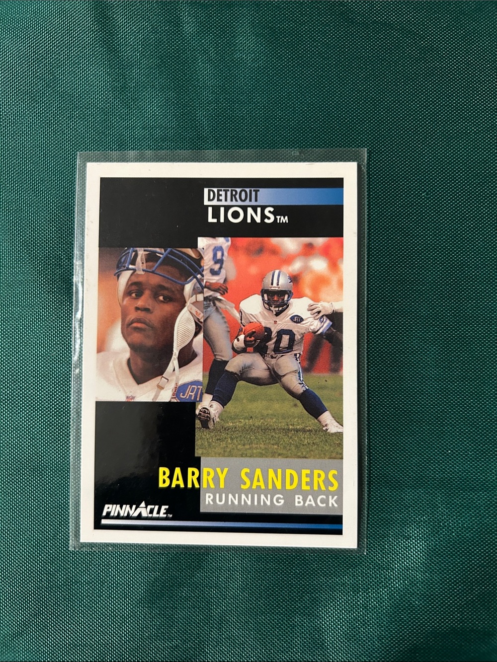 Detroit Lions Green Barry Sanders Football Card